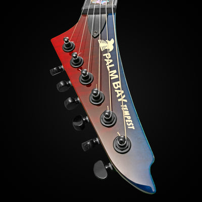 Tempest Blue/Red headstock angle