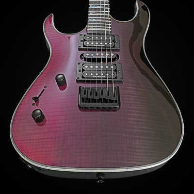 Tempest left-handed Purple/Black body angle